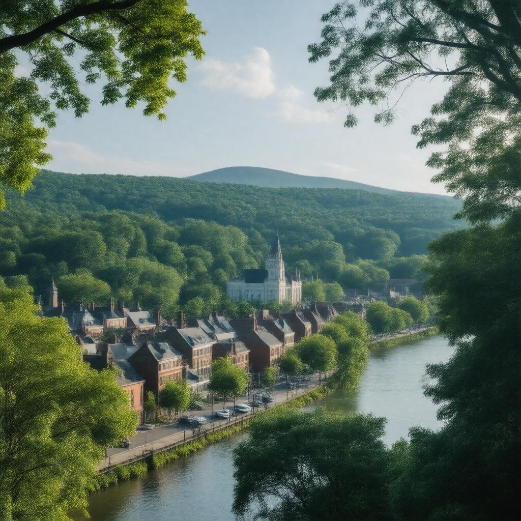 AI-created image of South Hadley, Massachusetts