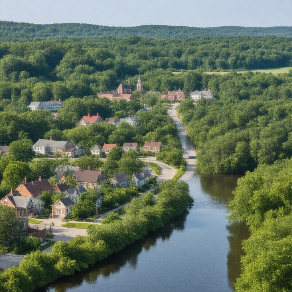 AI-created image of South Hadley, Massachusetts, USA