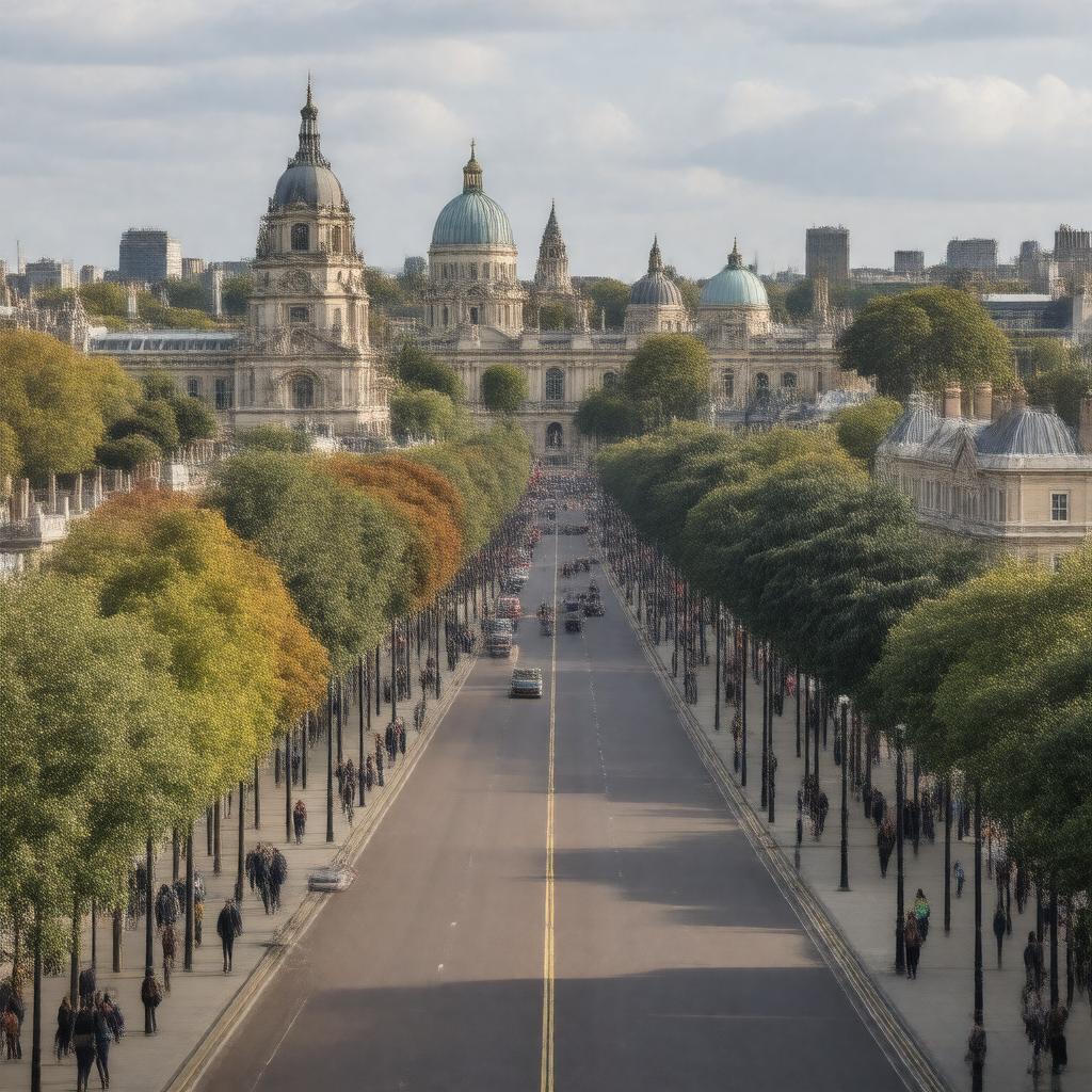 AI-created image of South Kensington, London, England