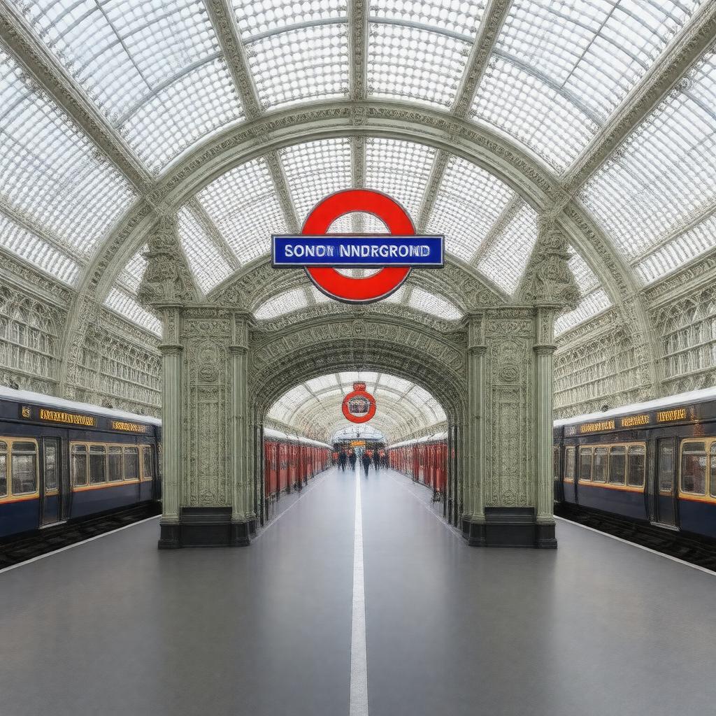 AI-created image of South Kensington tube station