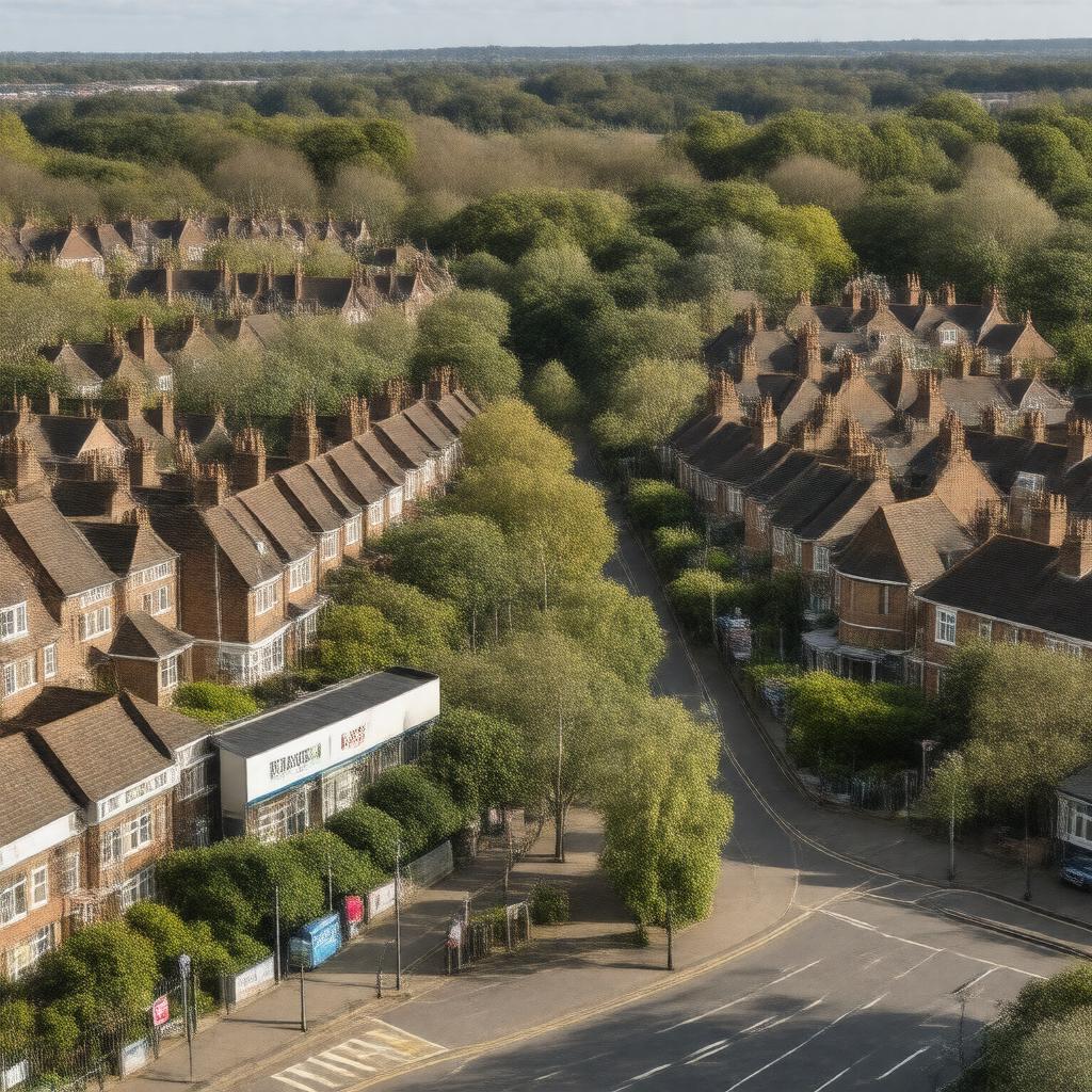 AI-created image of South Kenton, London, England