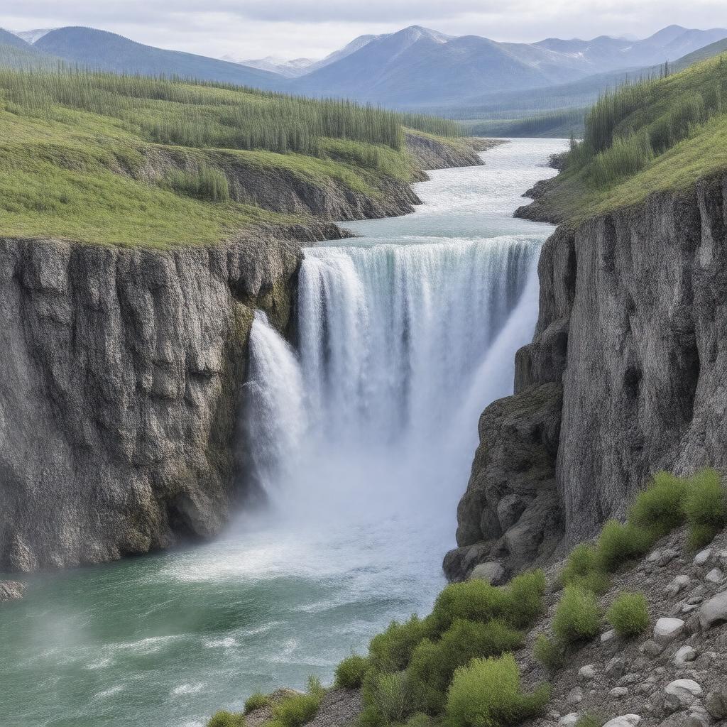 AI-created image of South Nahanni River