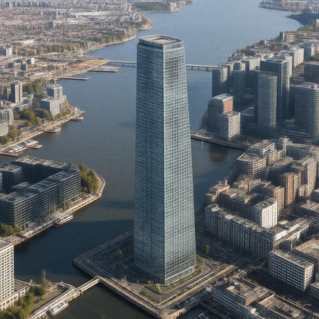 AI-created image of South Quay Plaza