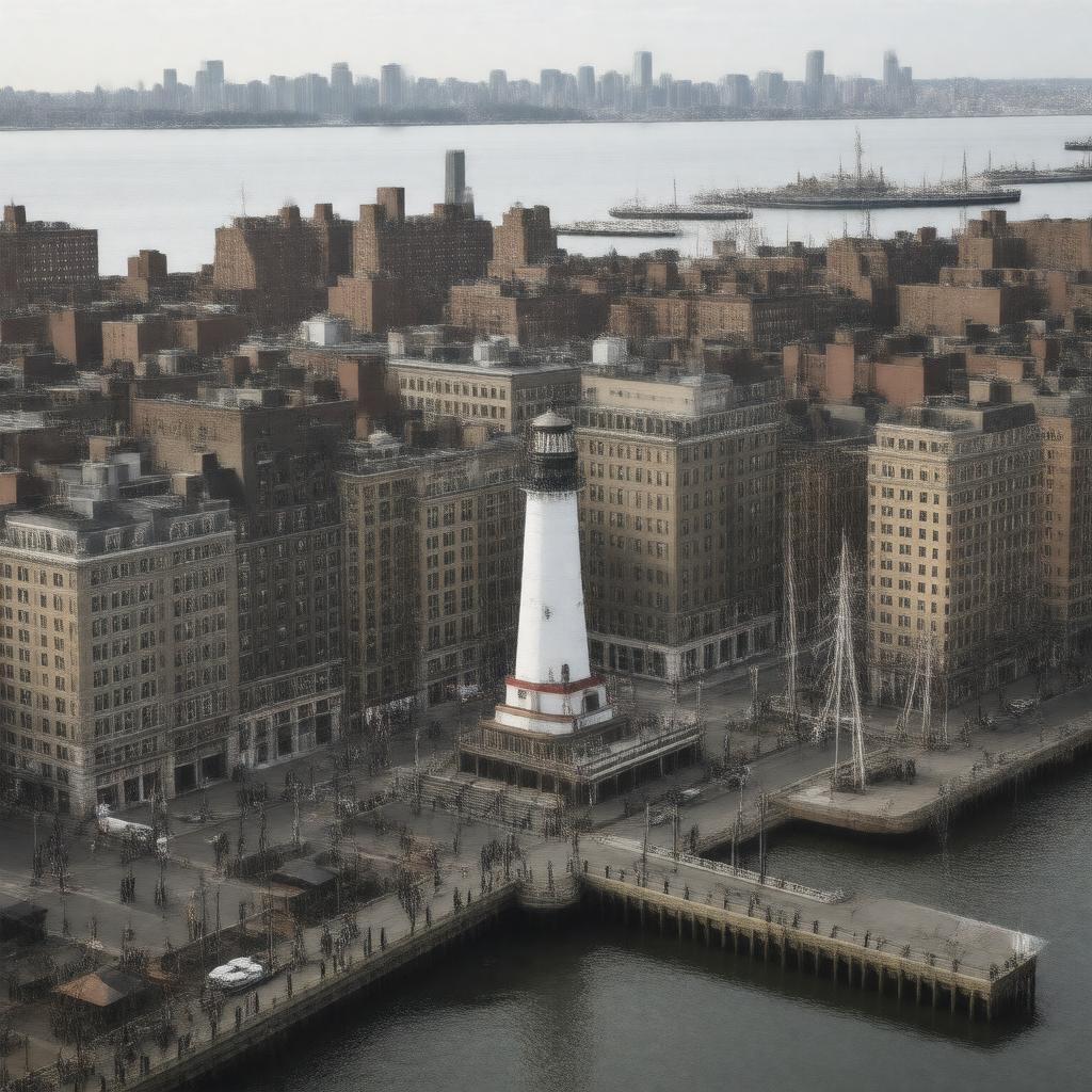 AI-created image of South Street Seaport