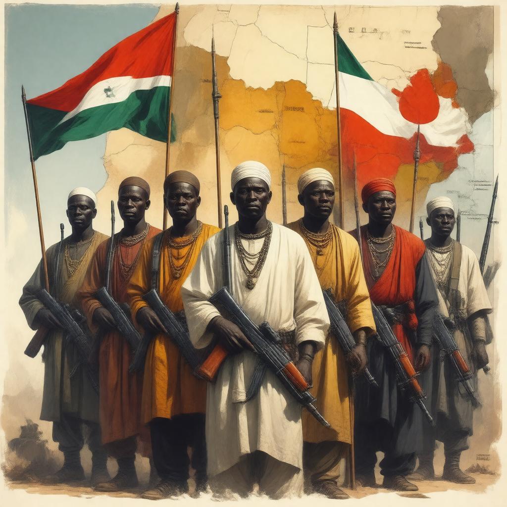 AI-created image of South Sudanese separatists