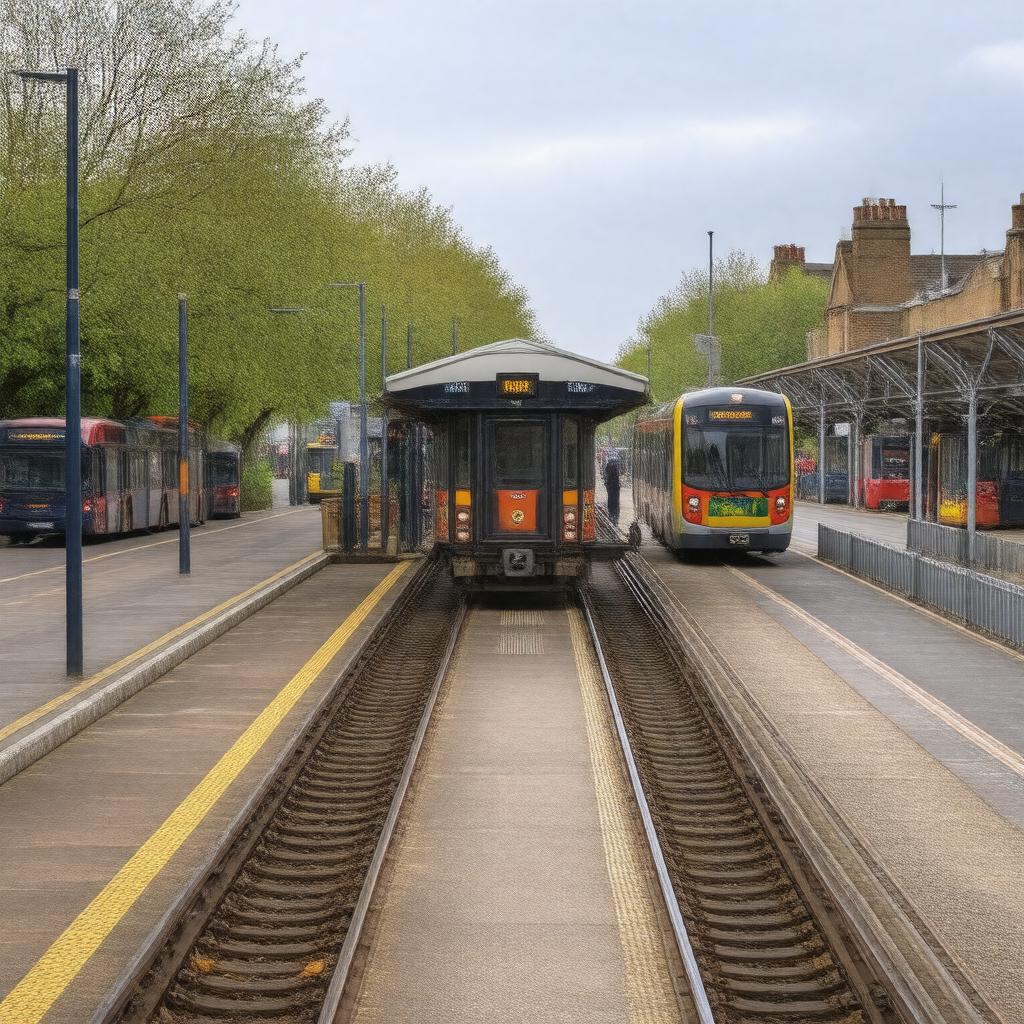 AI-created image of South Tottenham railway station