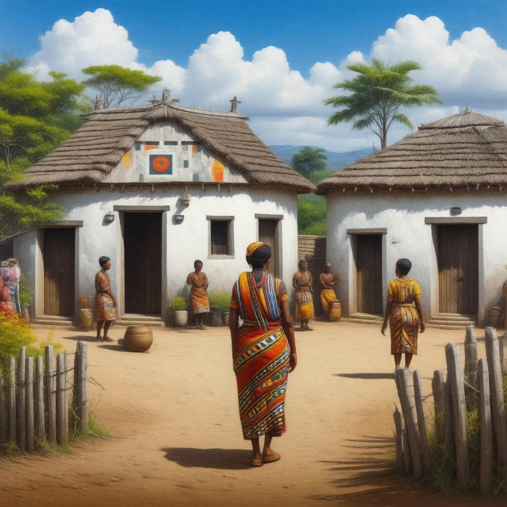 Click to view larger image AI-created image of Southern Ndebele