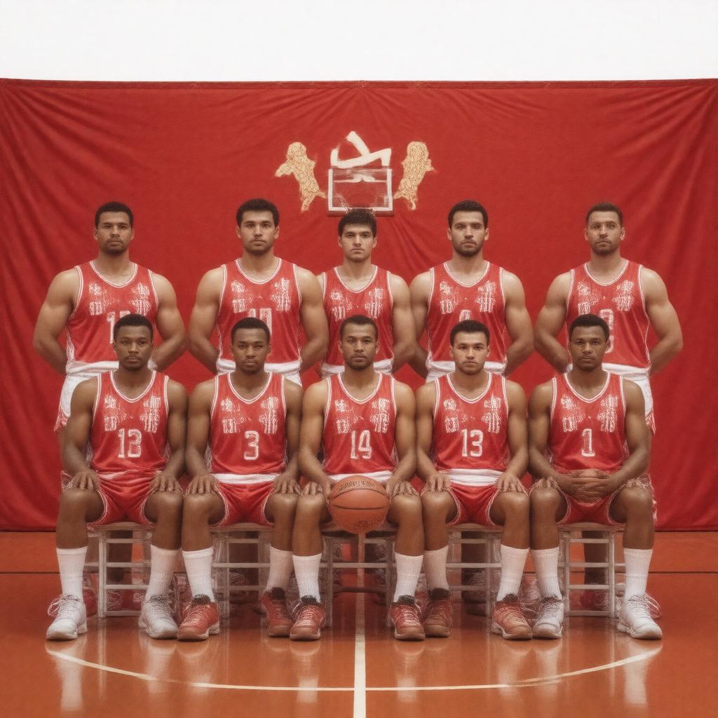 AI-created image of Soviet Union national basketball team