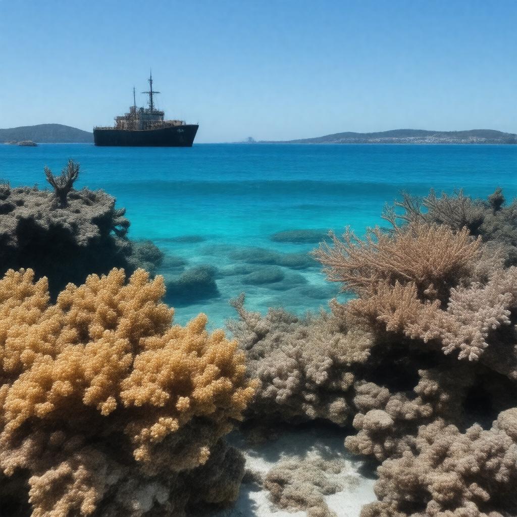 AI-created image of Sow and Pigs Reef, New South Wales, Australia