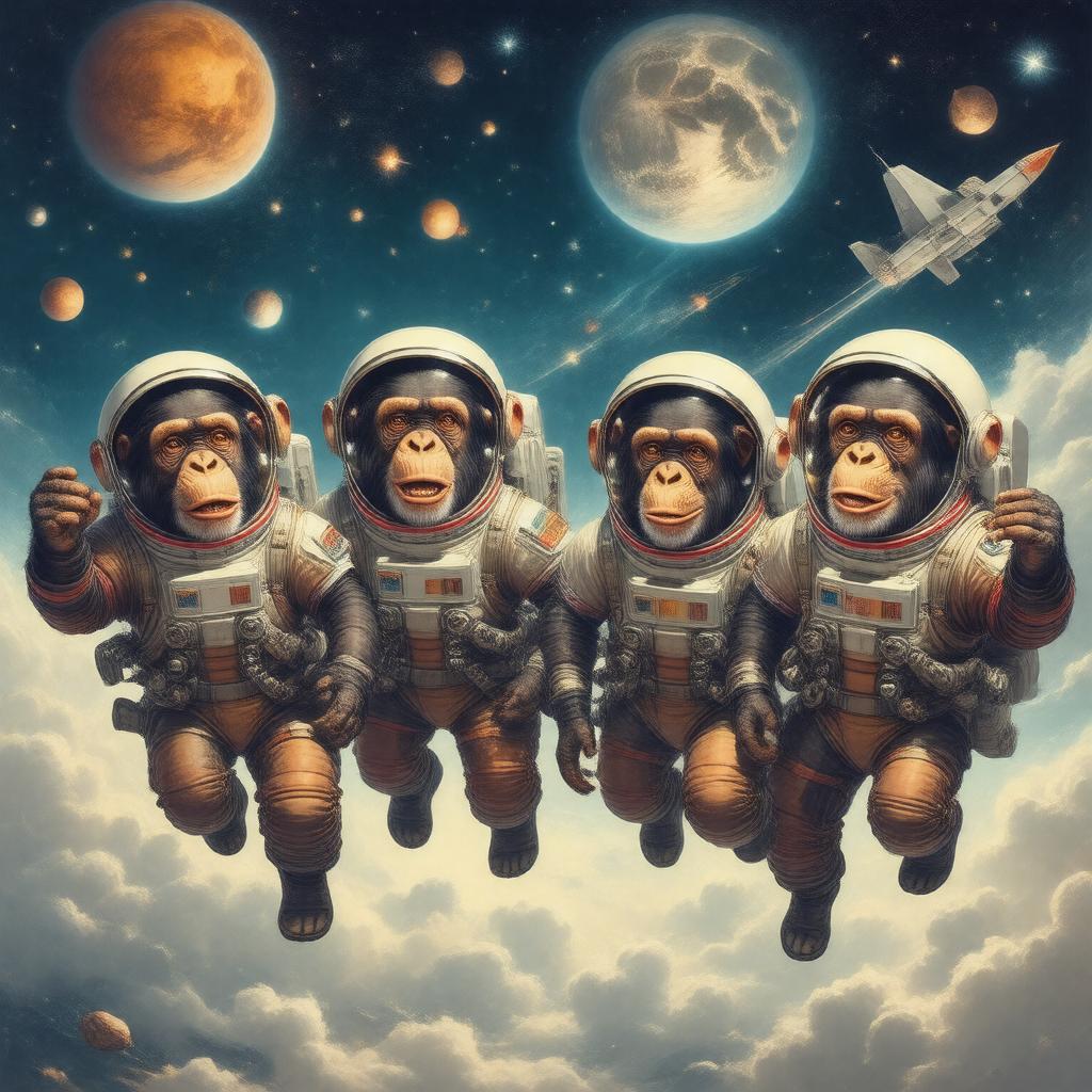 AI-created image of Space Chimps