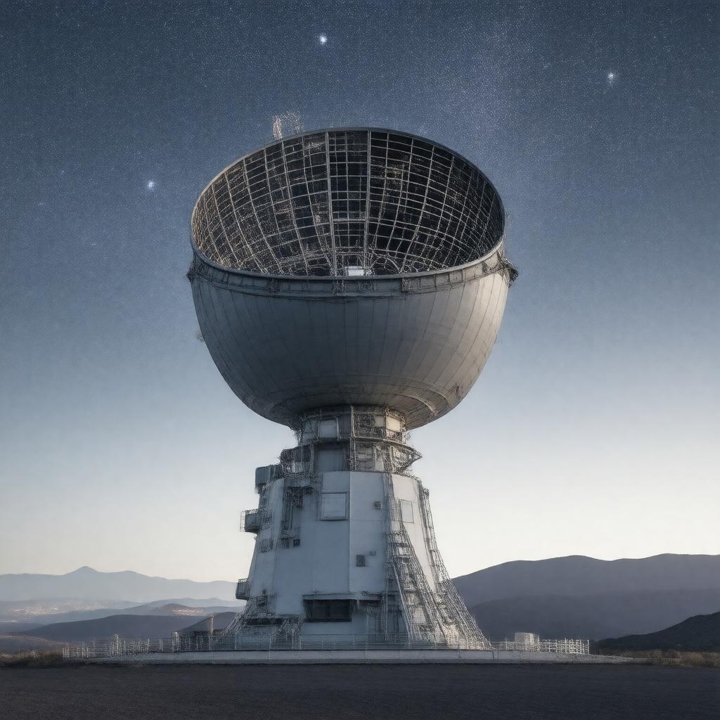 Click to view larger image AI-created image of Spacewatch Telescope