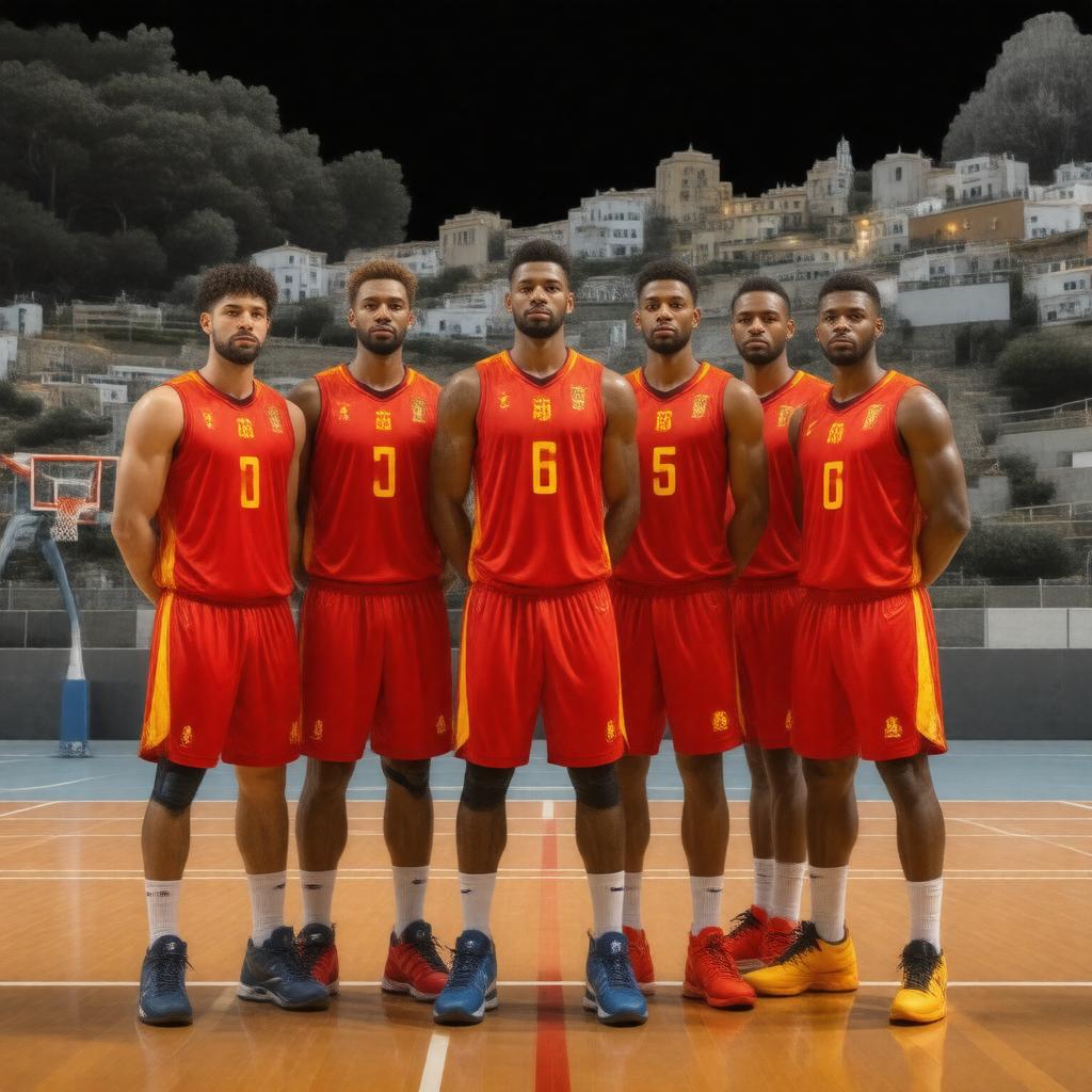 AI-created image of Spain national basketball team