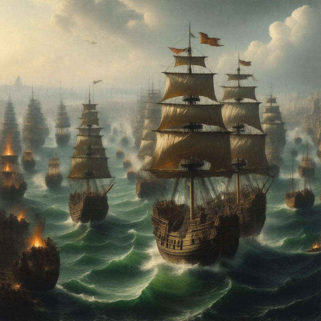 AI-created image of Spanish Armada (1588)