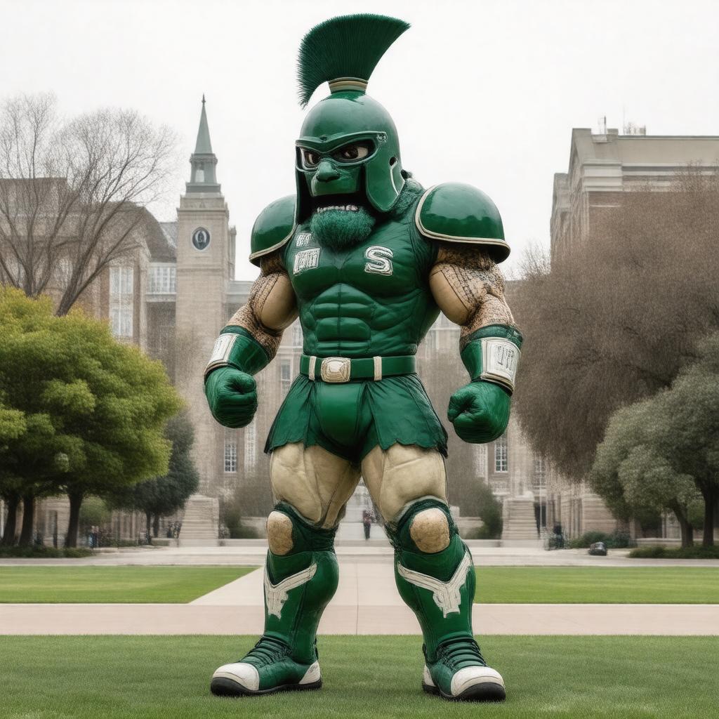 Click to view larger image AI-created image of Sparty the Spartan