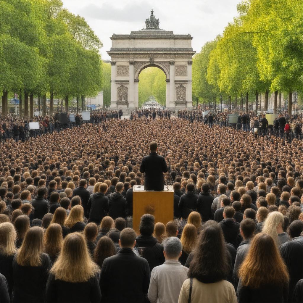 Click to view larger image AI-created image of Speakers' Corner
