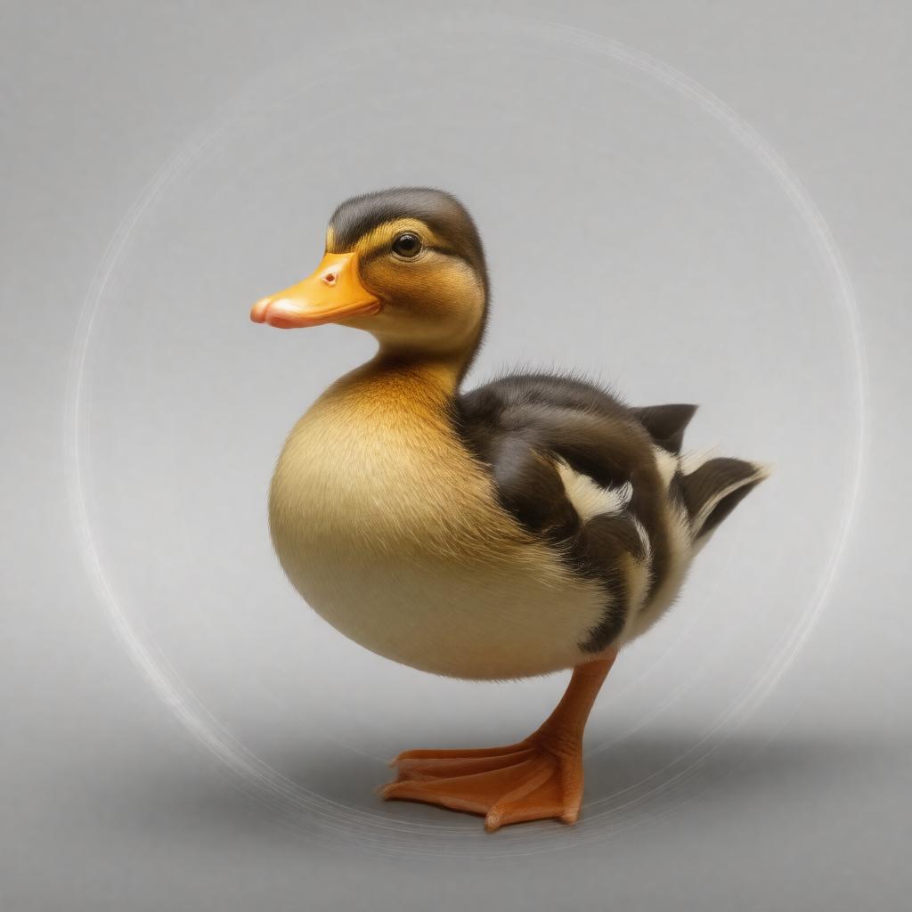 Click to view larger image AI-created image of Spinner the Duck