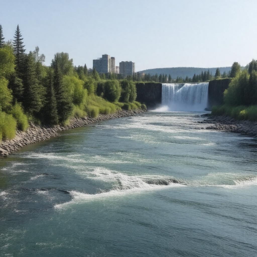 AI-created image of Spokane River