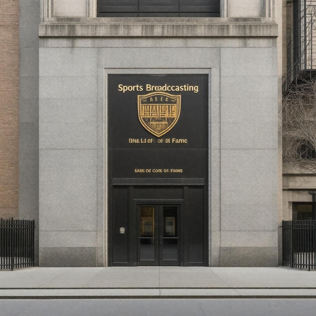 Click to view larger image AI-created image of Sports Broadcasting Hall of Fame