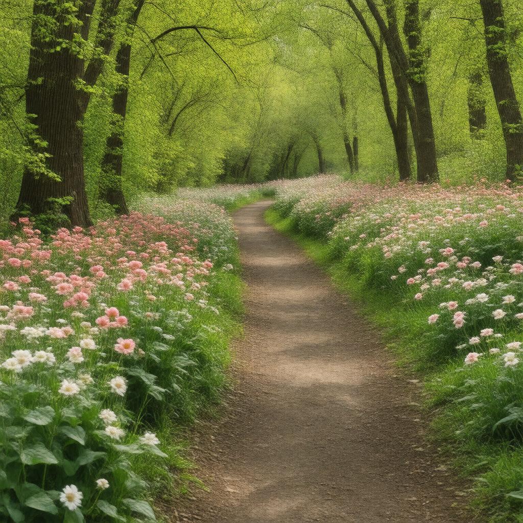 AI-created image of Spring Trail