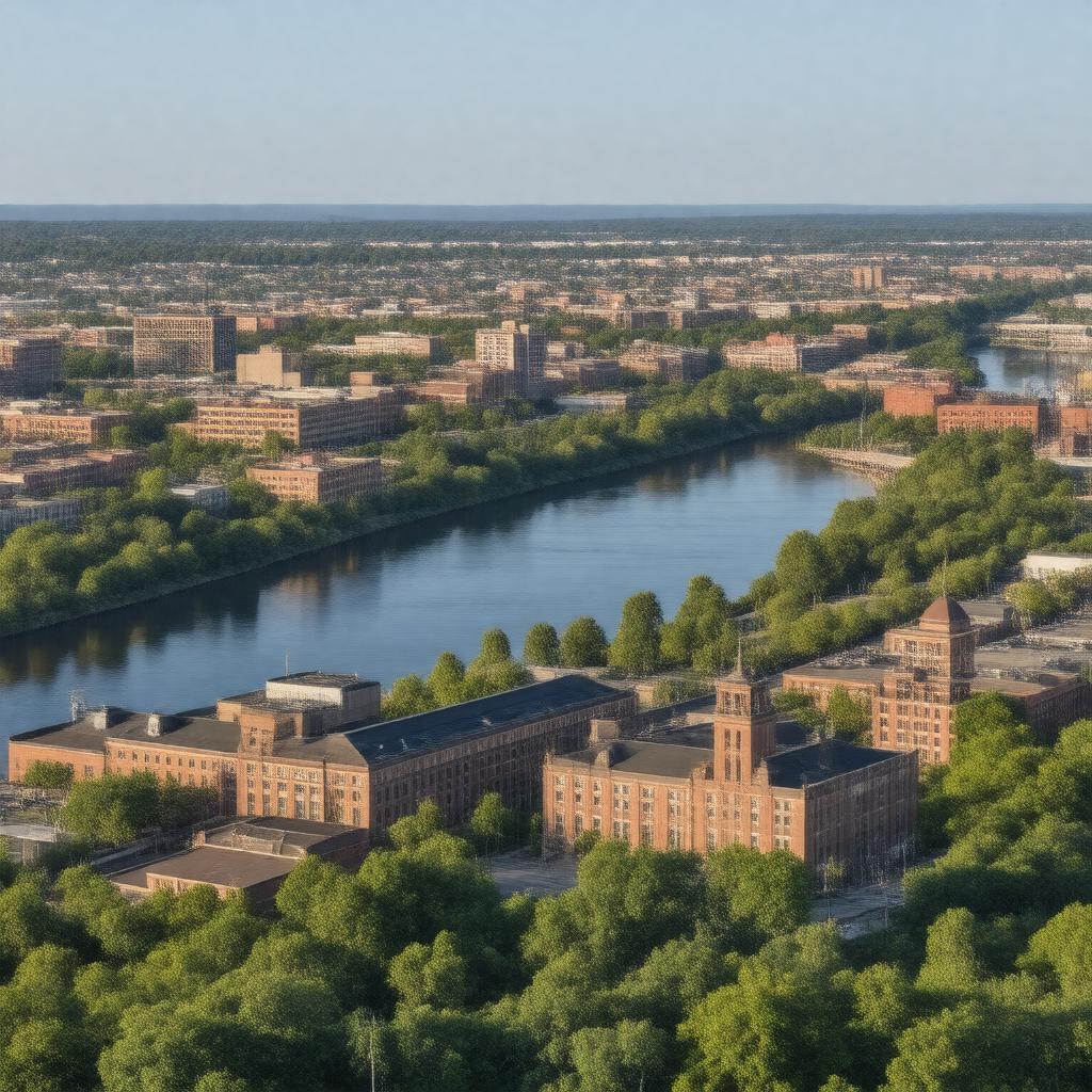 AI-created image of Springfield, Massachusetts, USA