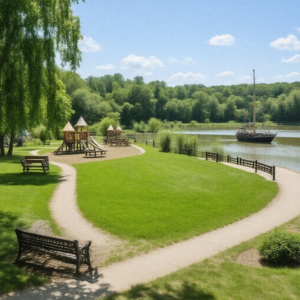 Click to view larger image AI-created image of Spy Pond Park