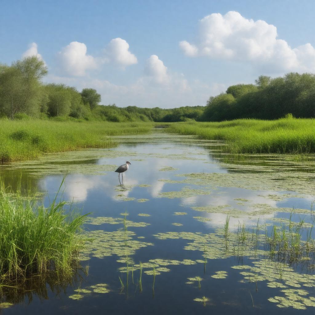 AI-created image of Srebarna Nature Reserve