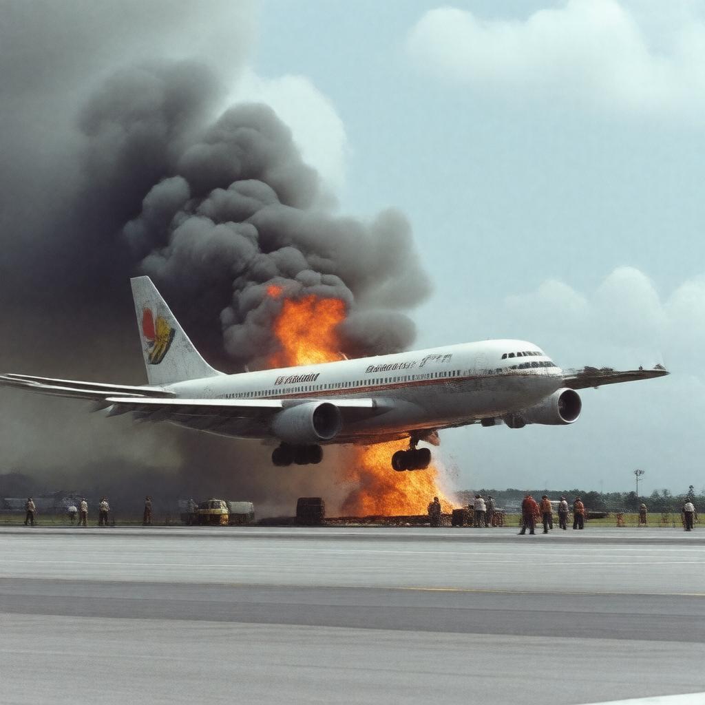 AI-created image of SriLankan Airlines Flight 512 bombing