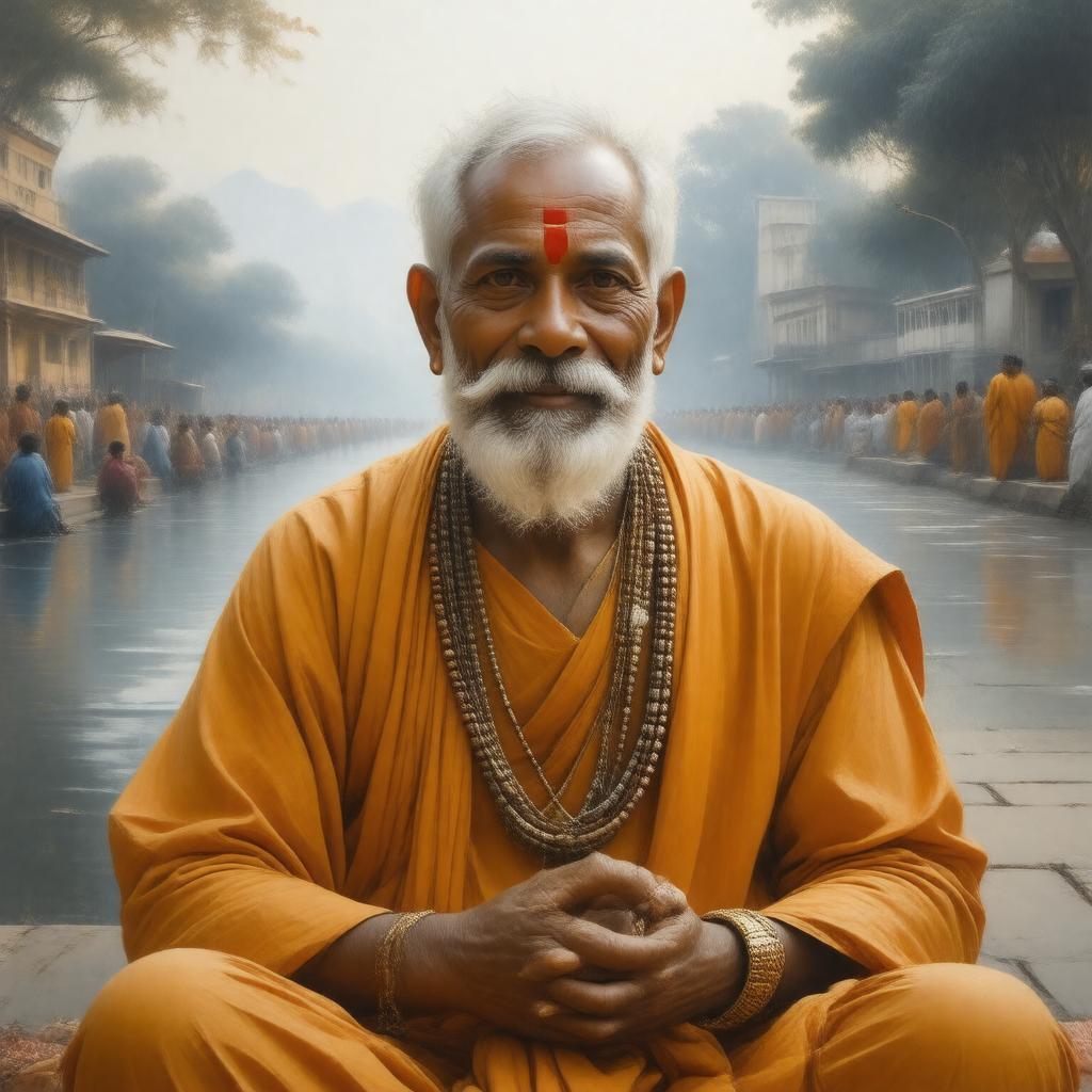 AI-created image of Srila Bhakti Hridaya Bon Maharaj
