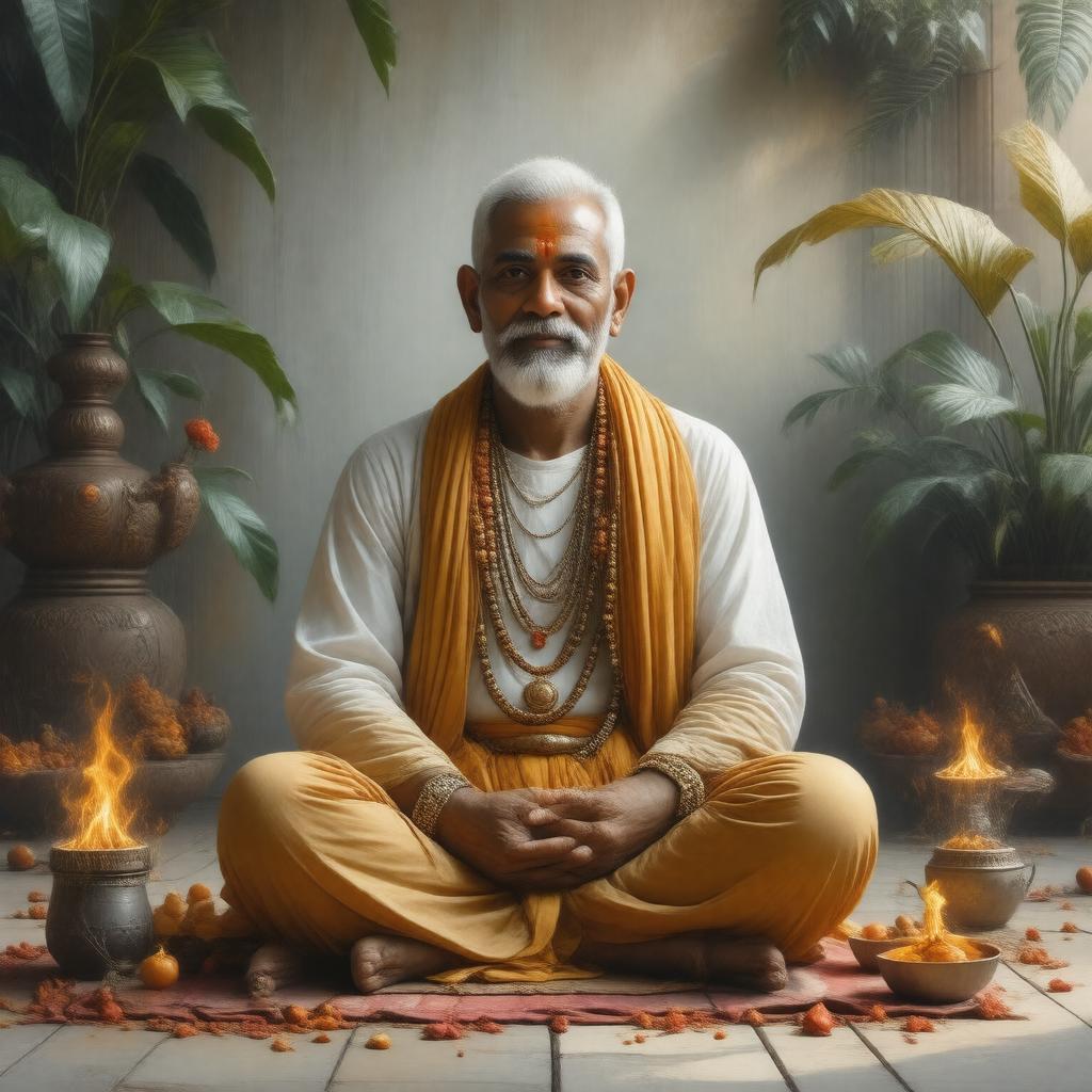AI-created image of Srila Bhaktirakshak Sridhar Maharaj