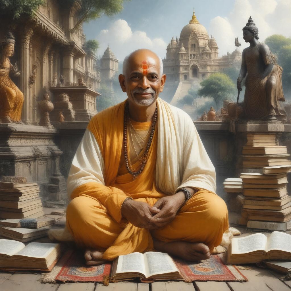 AI-created image of Srila Raghunatha Bhatta Goswami