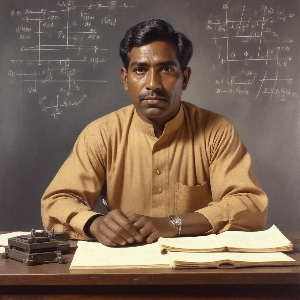 AI-created image of Srinivasa Ramanujan