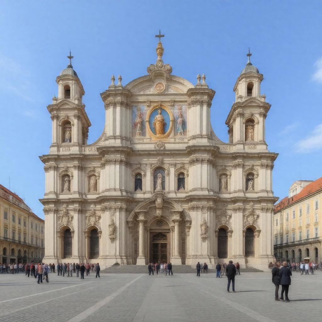 Click to view larger image AI-created image of St. Anne's Church, Budapest