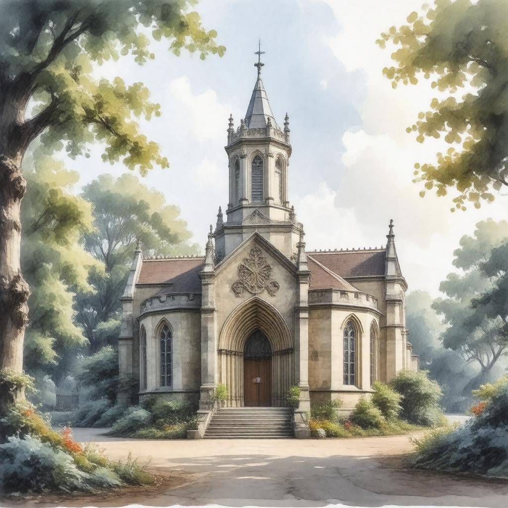 Click to view larger image AI-created image of St. Anne's Church, Kew