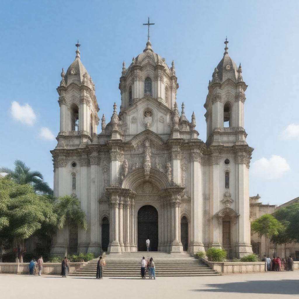 AI-created image of St. Anne's Church, Mumbai