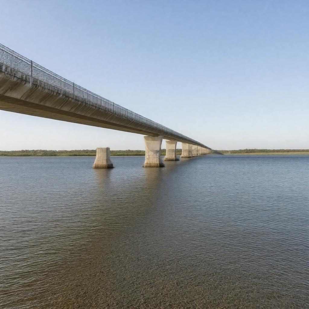 AI-created image of St. George Island Bridge