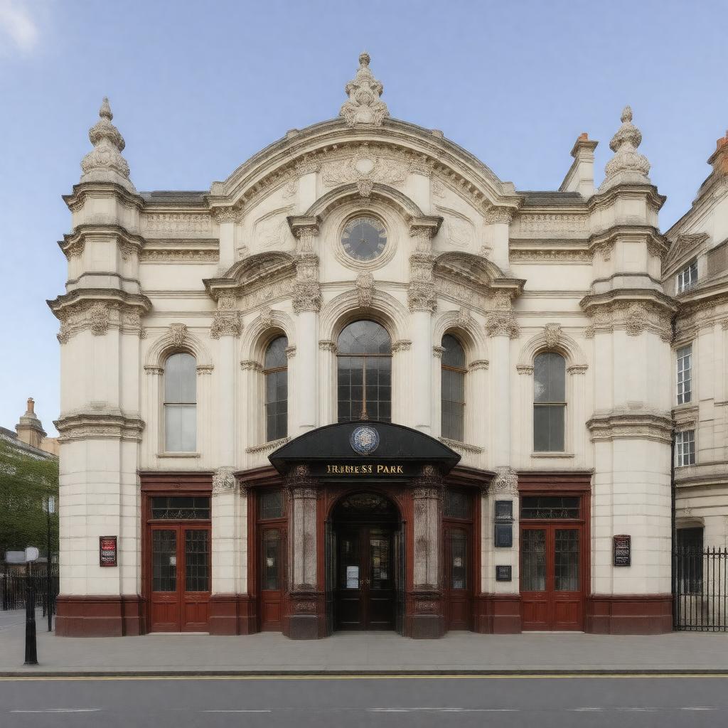 AI-created image of St. James's Park tube station