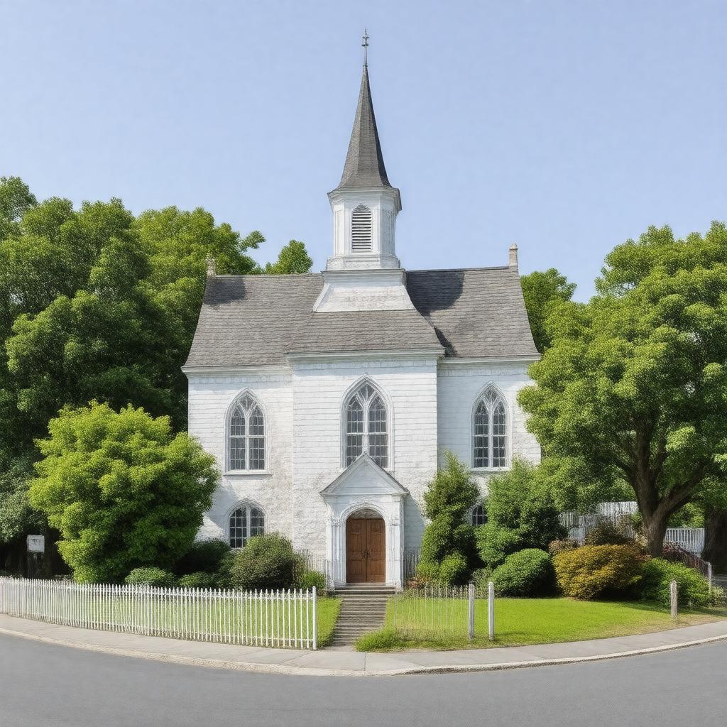 Click to view larger image AI-created image of St. John's Episcopal Church, Beverly, Massachusetts