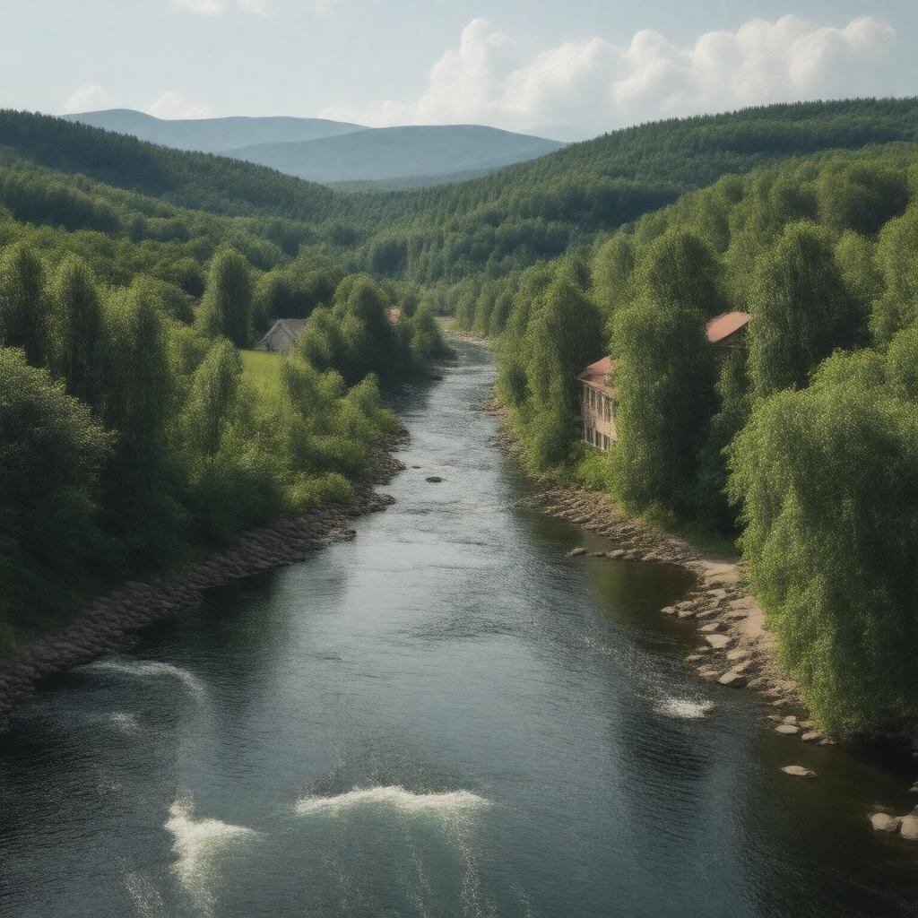 AI-created image of St. Johnsbury, Vermont