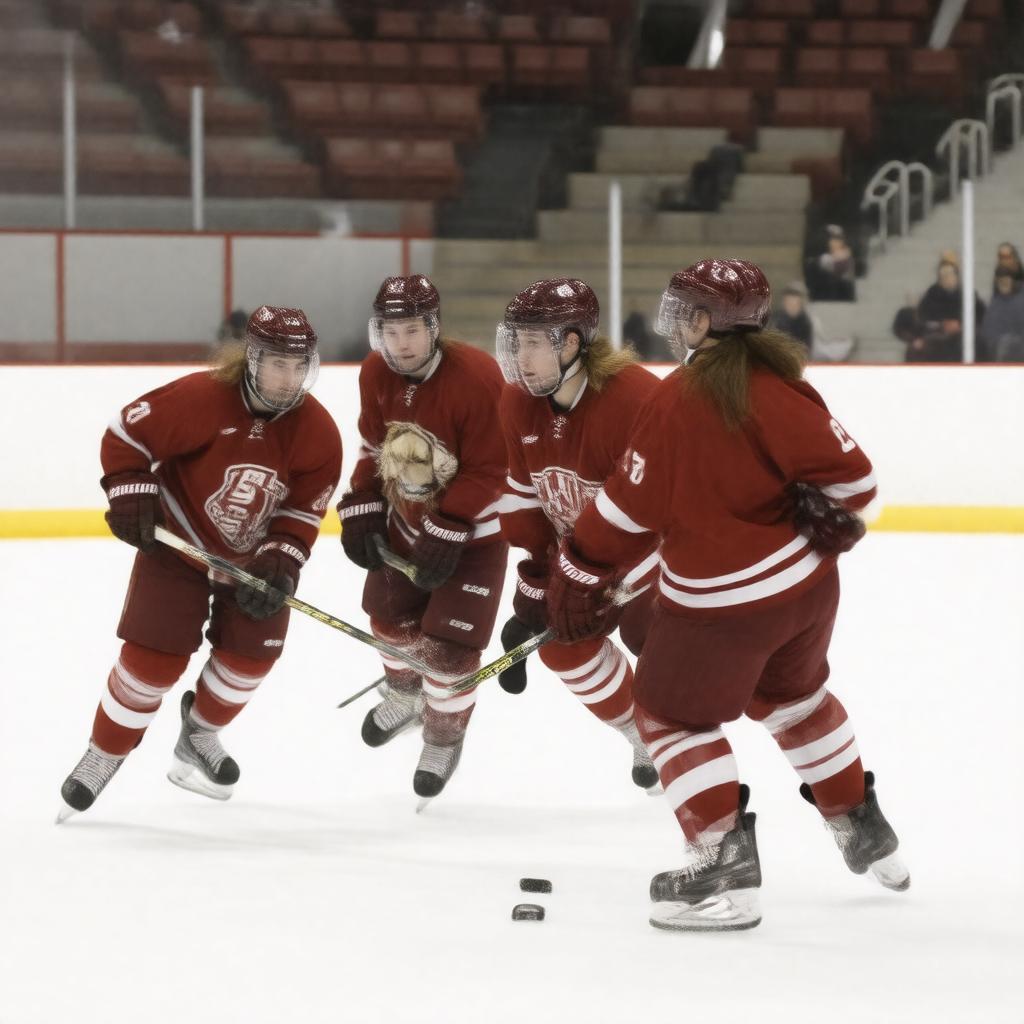 AI-created image of St. Lawrence Saints women's ice hockey