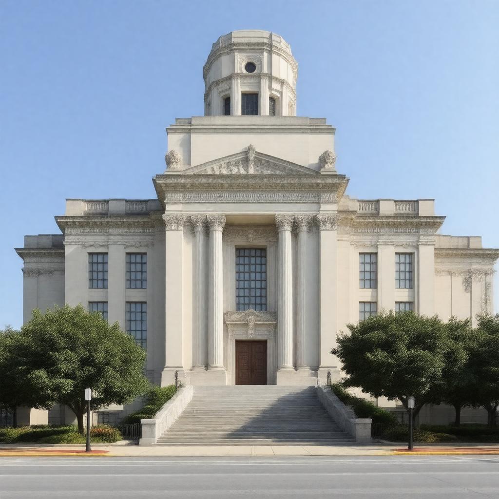 Click to view larger image AI-created image of St. Louis County Courthouse