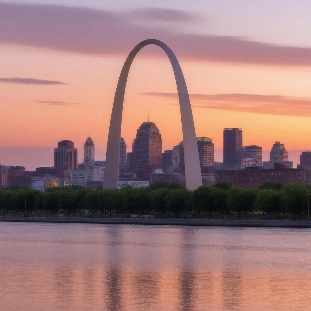 AI-created image of St. Louis, Missouri