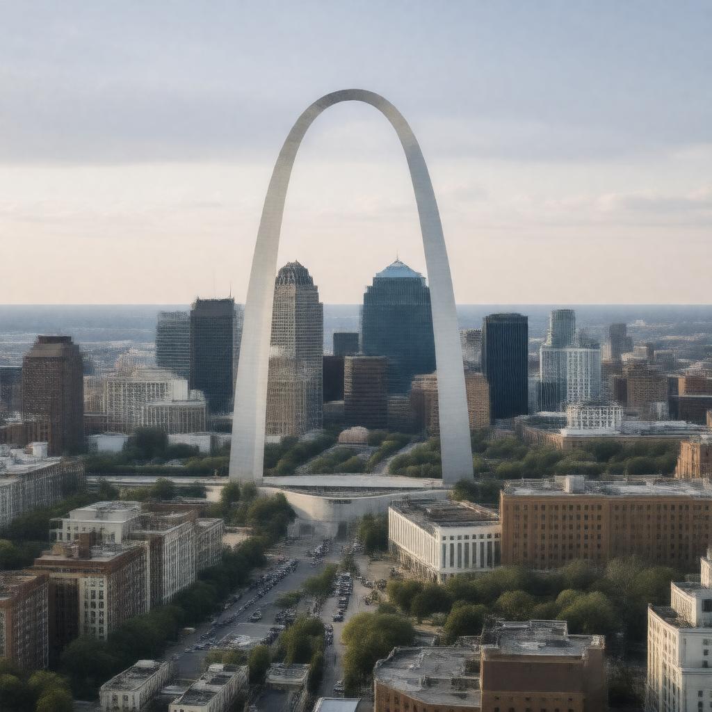 AI-created image of St. Louis, Missouri, USA