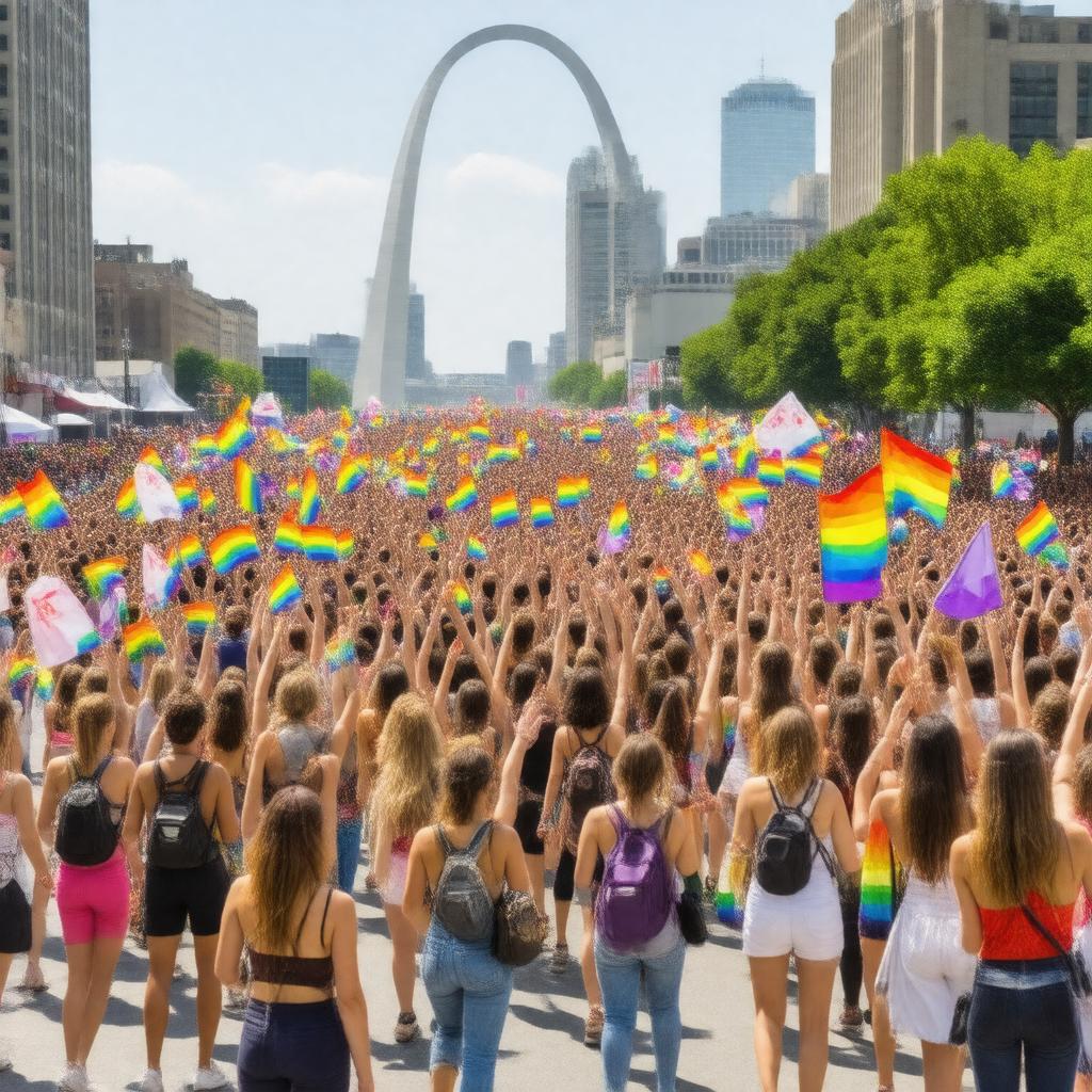 Click to view larger image AI-created image of St. Louis PrideFest