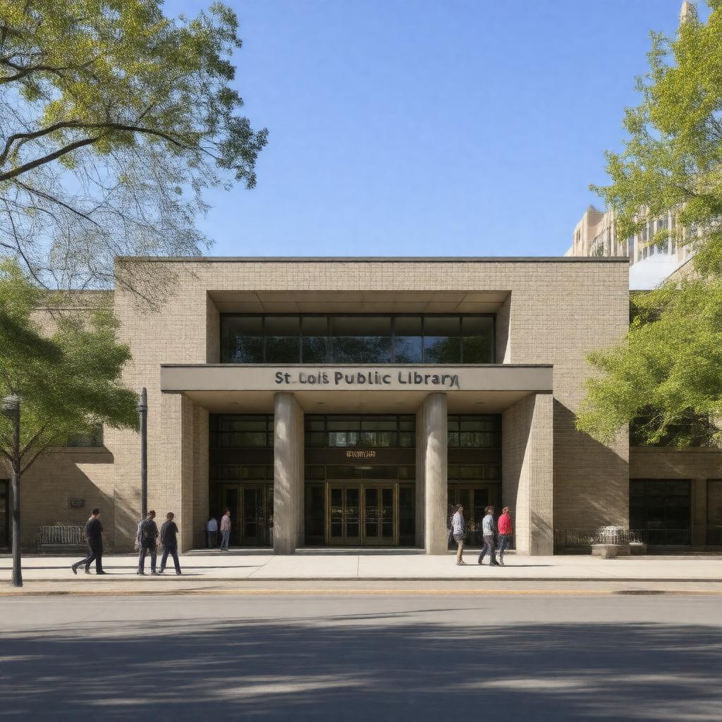 Click to view larger image AI-created image of St. Louis Public Library - Schlafly Branch