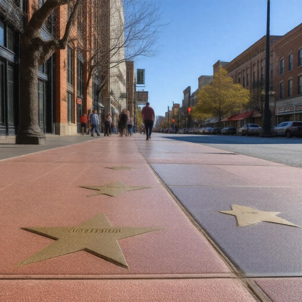 AI-created image of St. Louis Walk of Fame