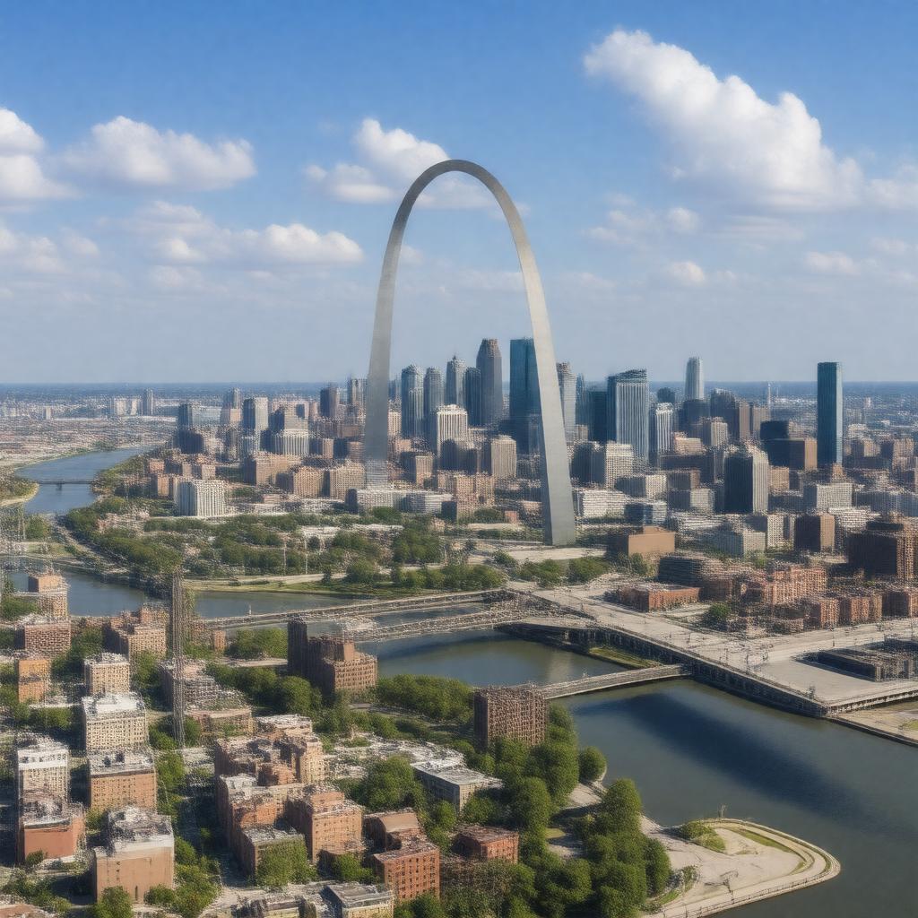 AI-created image of St. Louis metropolitan area
