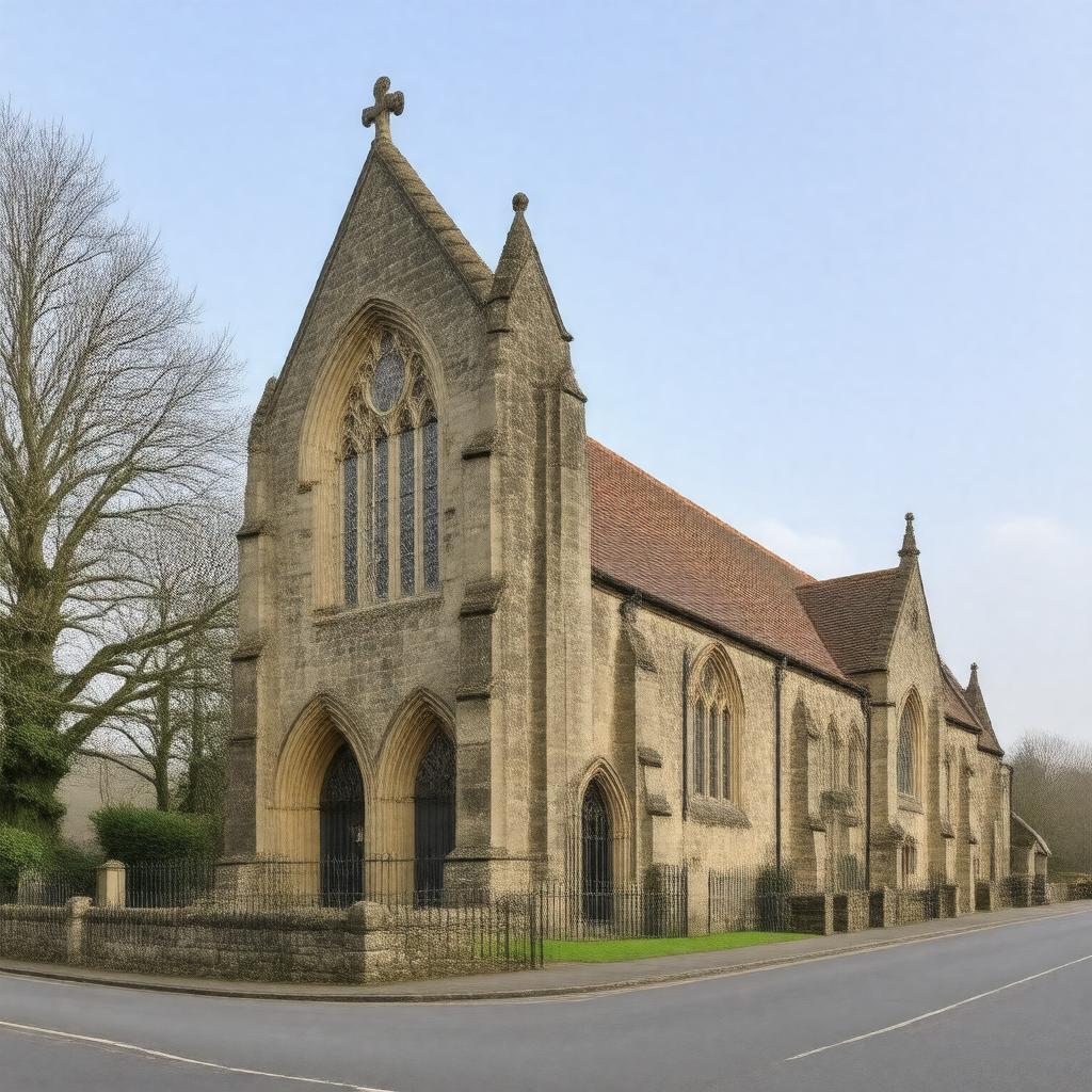 AI-created image of St. Martin's Church, Brampton