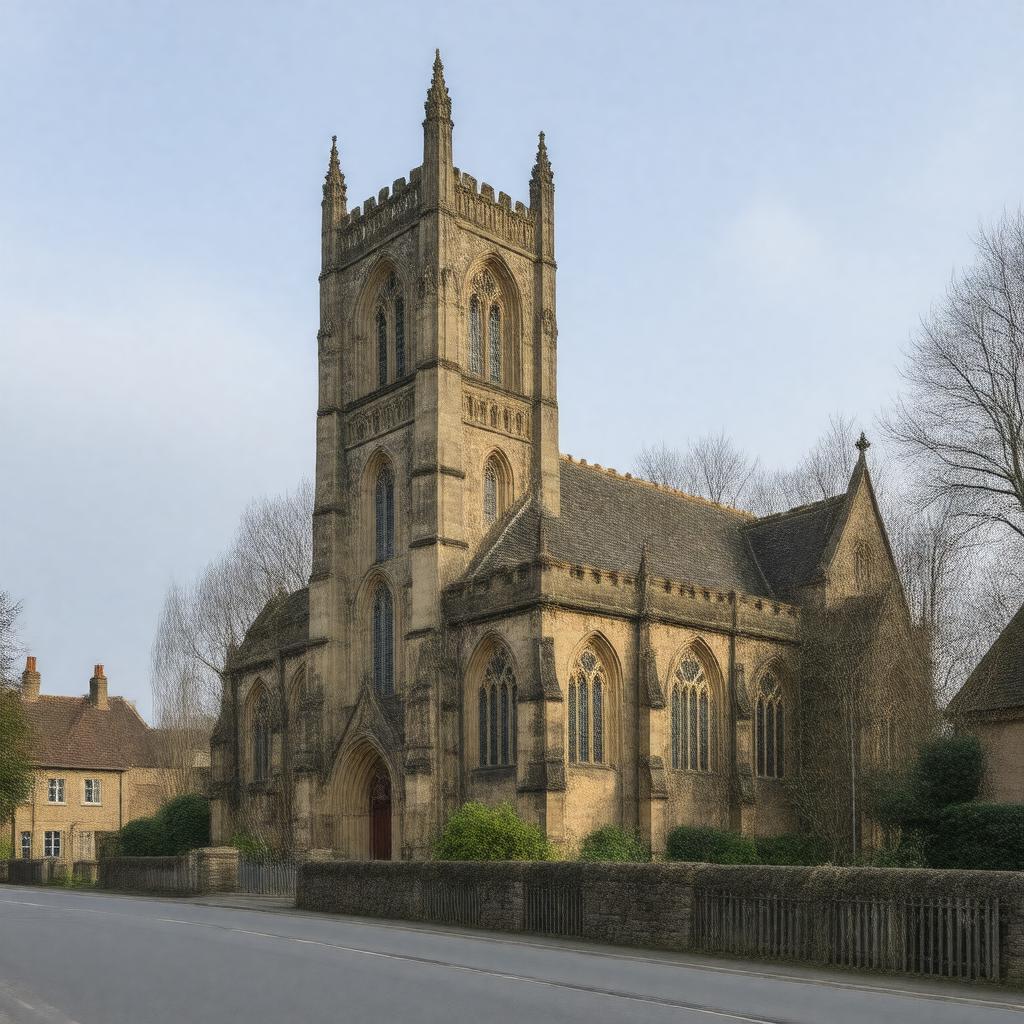 AI-created image of St. Mary Magdalene Church, Hucknall