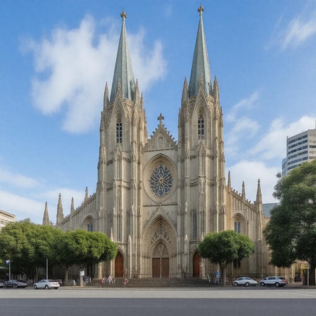 Click to view larger image AI-created image of St. Mary's Cathedral (Sydney)