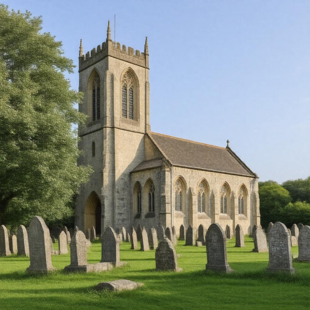 Click to view larger image AI-created image of St. Mary's Church, Freshwater, Isle of Wight